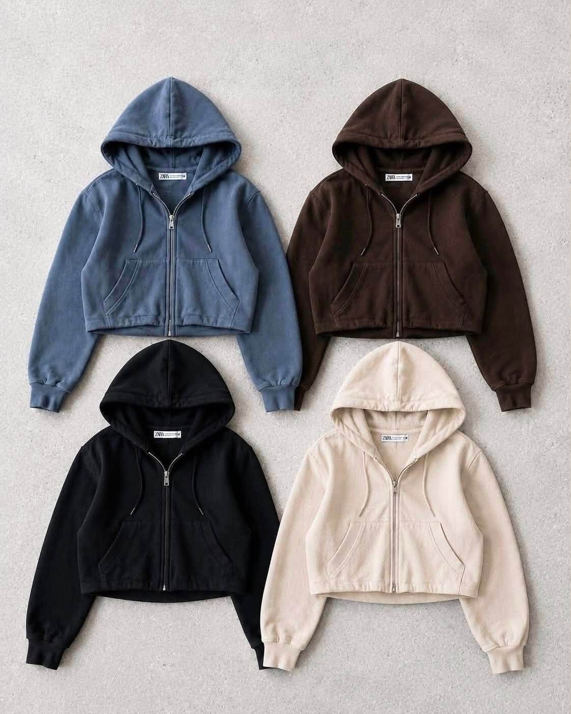 ZARA Cropped Hoodie