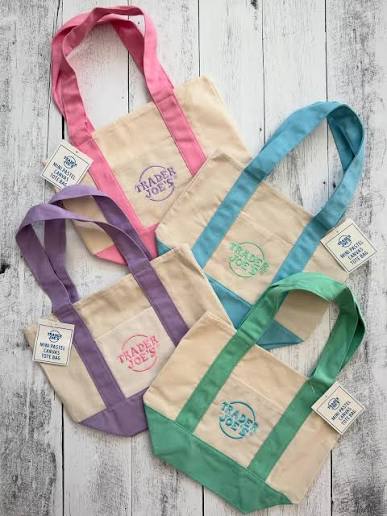 Trader Joe's Pastel Tote Bag