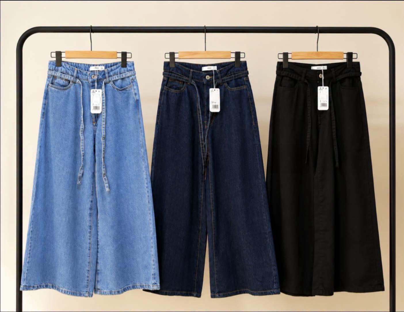 MNG Denim Wide Pants
