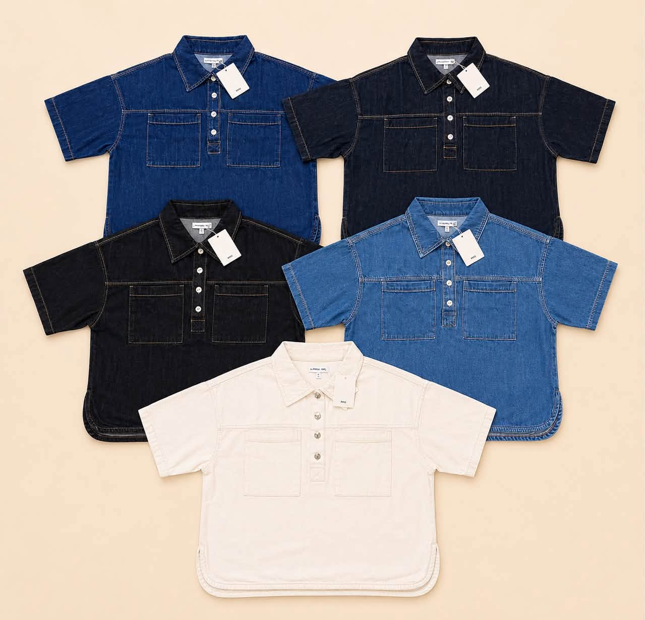 MNG Denim Popover Shirt view 2