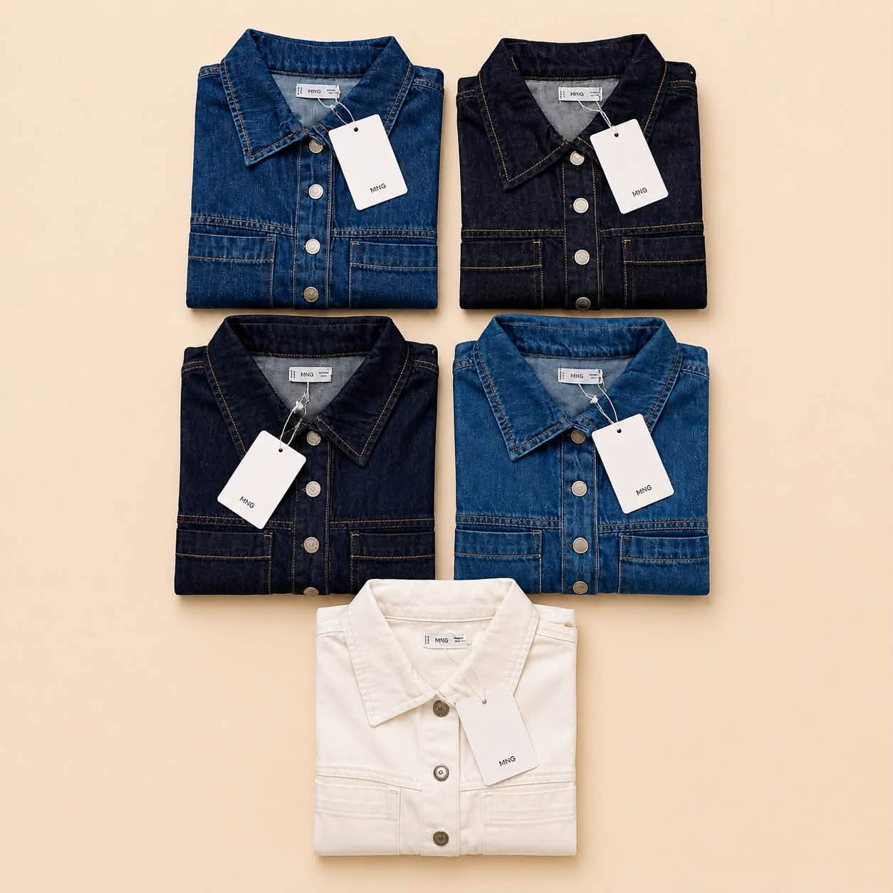 MNG Denim Popover Shirt view 3